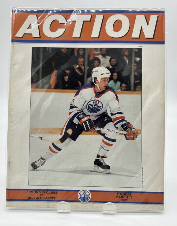 Action Edmonton Oilers Official Program March 15 1988 VS. Sabres